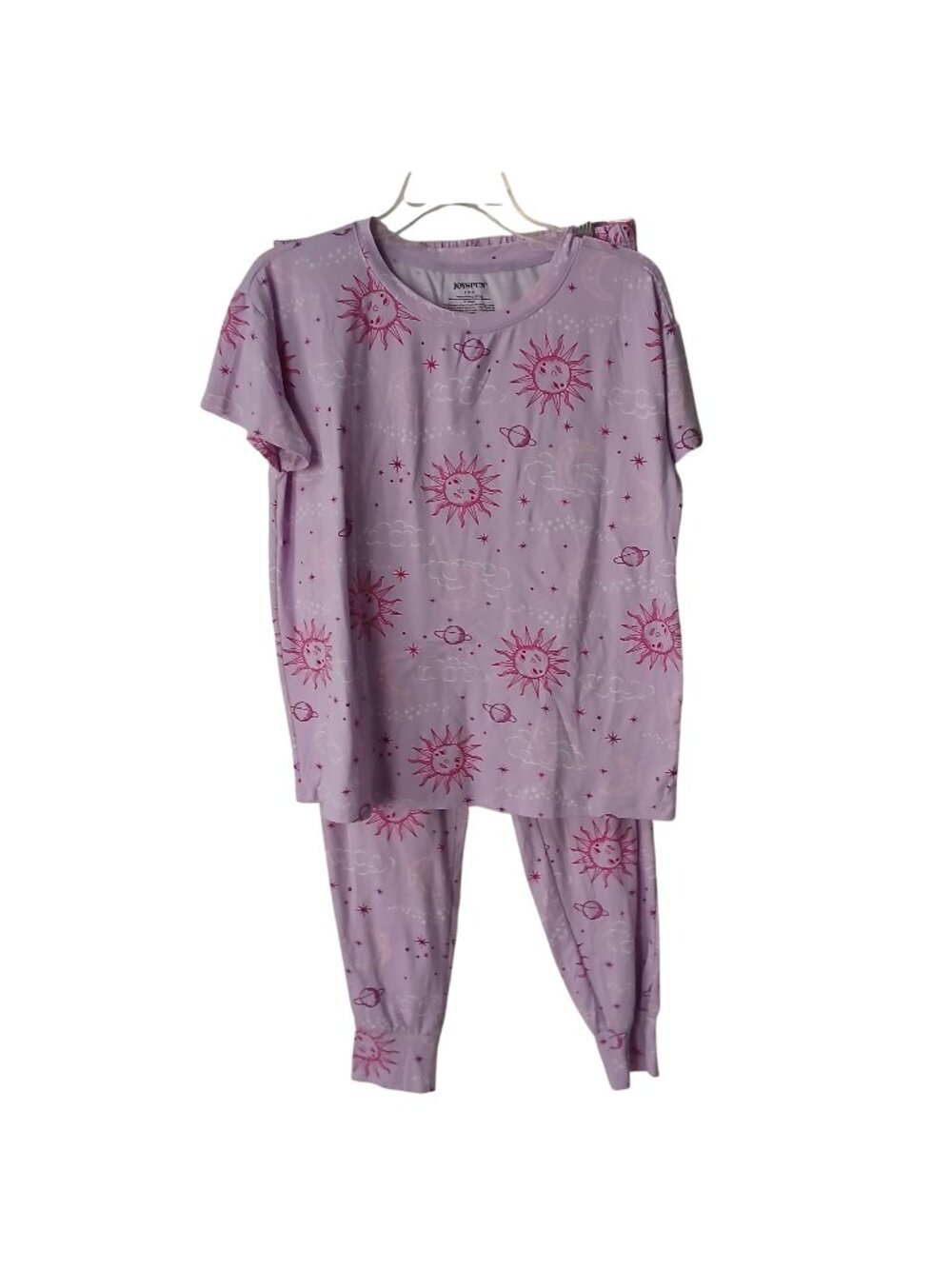 Joyspun Pajama Set Small Purple Solar Print 95% Recycled Polyester Blend #D-47